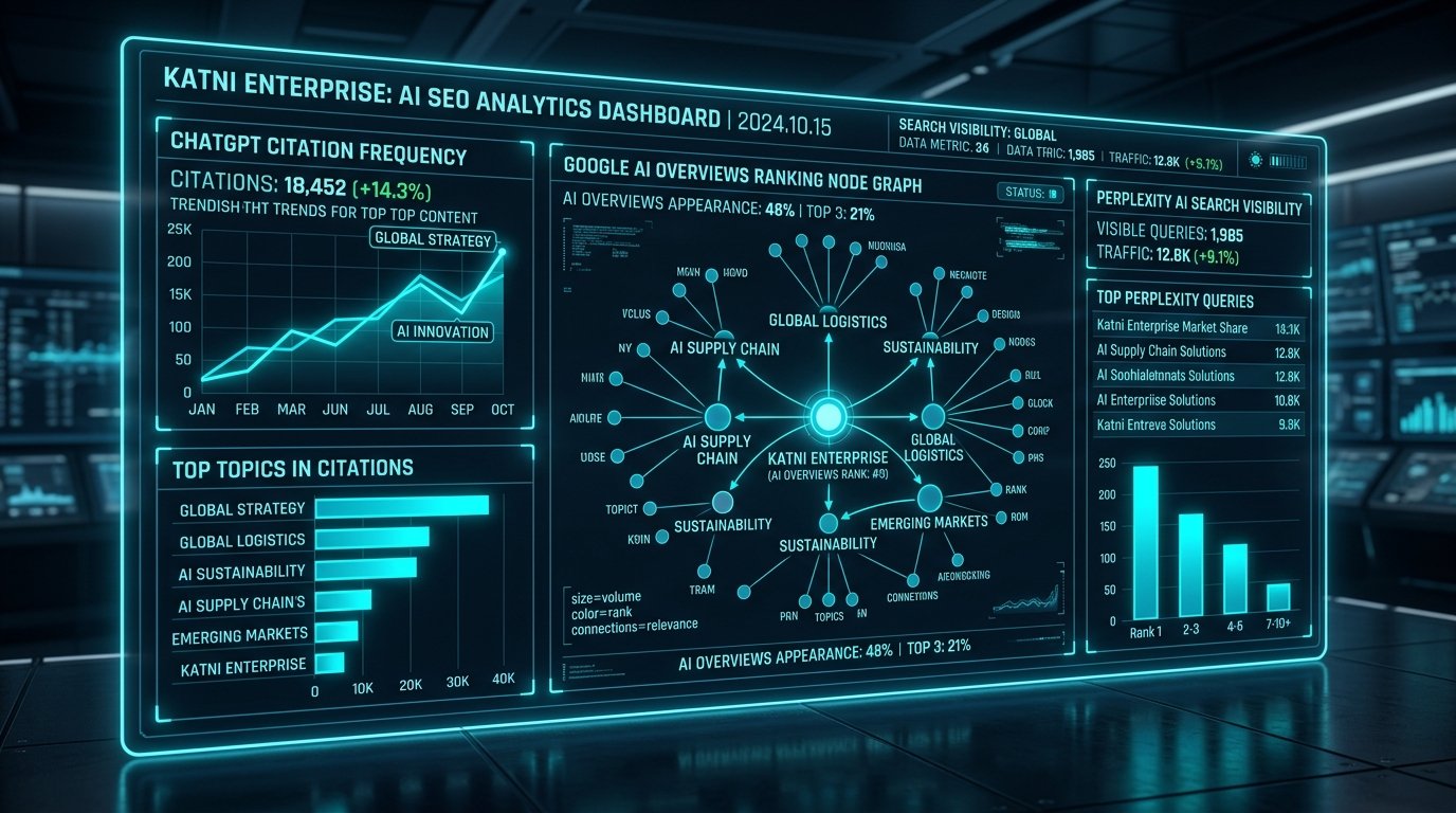 AI SEO Katni ChatGPT and Perplexity Search Citation Analytics Graph